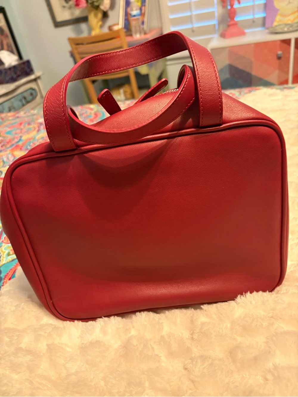 Coach leather handbag full zipper. Unique! - Picture 2 of 11